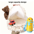 Leopard printed plush children's backpack